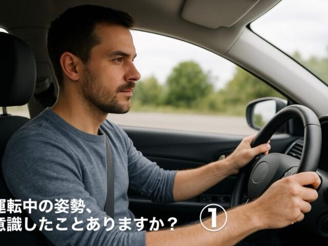 運転中の姿勢、意識したことがありますか？